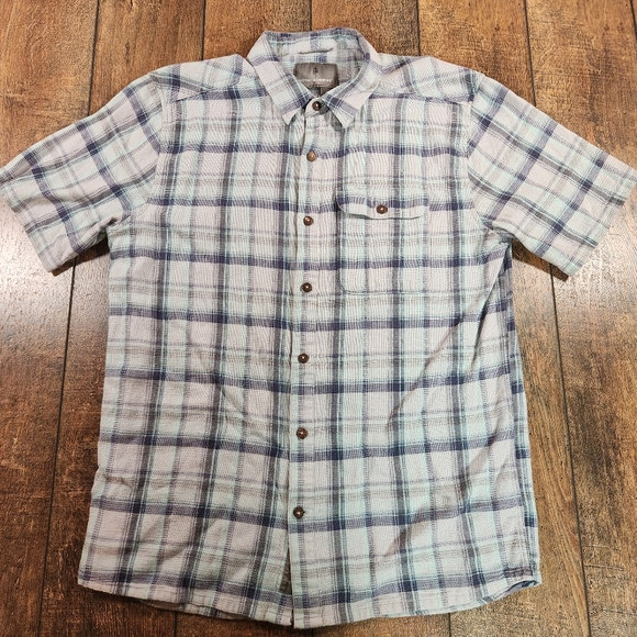 Royal Robbins Men L Short Sleeve Button Up Shirt Outdoor Hiking Lightweight Mesh - Picture 2 of 10